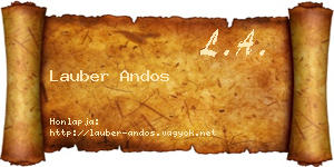 Lauber Andos névjegykártya